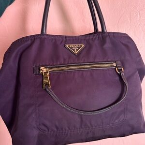 Prada Dark Purple Tote Bag